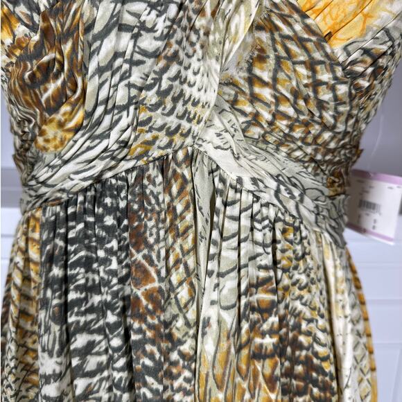 Anne Klein Collection Snake Print Sleeveless Silk Long Dress Sz 6 Formal Elegant - Picture 4 of 16